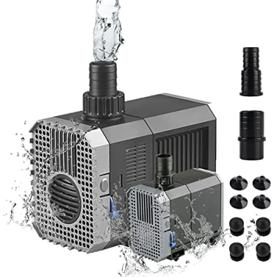 Image de EXLECO Pompe submersible 900L/H 20 Watt à Eau D&#039;alimentation Mini Aquarium de bassin Fontaine filtre pour Étang Fish Tank Réservoir Poissons