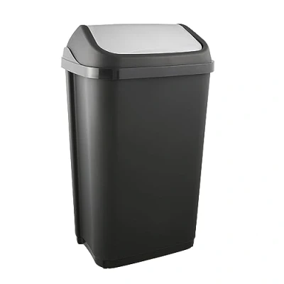 Image de keeeper Boîte de Rangement, Plastique Robuste (PP), 4,5 L, 30 x 20 11 cm, Wilma, Vert Transparent, Graphite