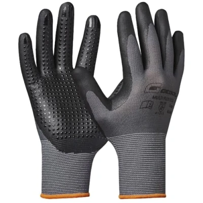 Image de Gebol Gants de travail avec picots pour une prise en main sûre l Taille XXL (Gr 11) Gris Multi Flex Eco 1 paire