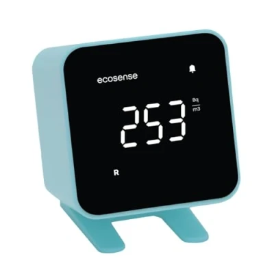 Image de Ecosense EB100 EcoBlu, Détecteur de radon domestique, capture et affichage des résultats toutes les 10 minutes, surveillance continue à court long terme, facile utiliser