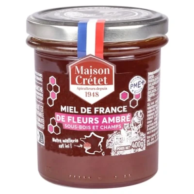 Image de Maison Crétet Miel de France ambré Fabrication artisanale 400G