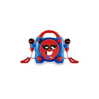 Image de LECTEUR CD CD59BOYSSTICK PORTABLE + 2 MICROS BLEU ET ROUGE STICKERS