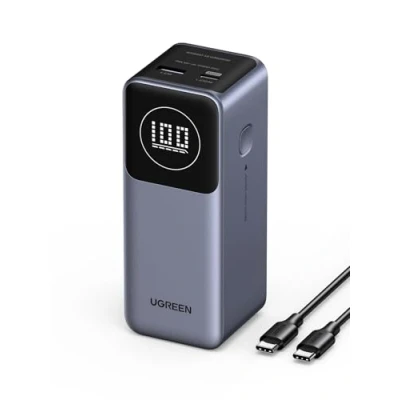 Image de UGREEN Nexode Batterie Externe 12000mAh 100W Power Bank Charge Rapide de 2 Ports PD QC 3.0 Écran Numérique USB C Compatible avec iPhone 16 Plus Pro Max 15 14 Galaxy S24 Ultra iPad Air