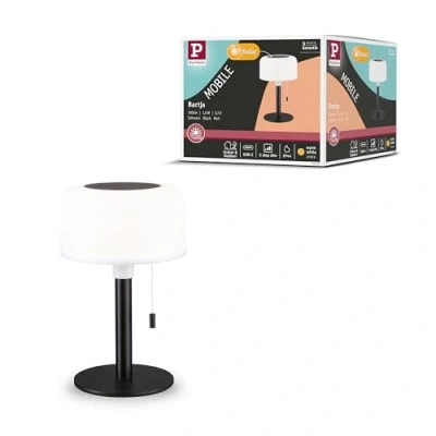 Image de Paulmann Bartja 94607 Lampe de table solaire 1.6 W blanc chaud noir
