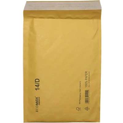 Image de Netuno 10 enveloppes d&#039;expédition marron D/14 200x 275 mm enveloppe matelassée sans plastique pochettes matelassées rembourrees recyclable écologiques 100% papier
