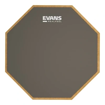 Image de Evans RealFeel Drum Pad Entrainement Batterie de Caoutchouc Gomme, Simple Face, 12 Pouces