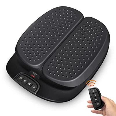 Image de SNAILAX Massage Pieds Vibration Réglable avec Chaleur, Télécommande, Chauffe Pieds, Appareil de Masseur électrique pour Circulation et Relaxation Des Pieds，Cadeau Maman Papa Homme Femme （Noir）