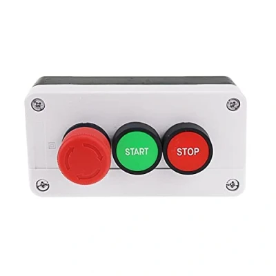 Image de CEKGDB NC Arrêt d&#039;urgence NO Rouge Vert Bouton poussoir 600V 10A (couleur : Yingwen)