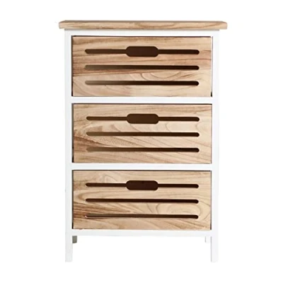 Image de Lastdeco Table d&#039;appoint Multifonction, Bois de Paulownia, 40x29x58 cm