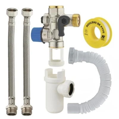 Image de Kit raccordement de chauffe eau groupe sécurité droit siège inox anti corrosion NOYON &amp; THIEBAULT