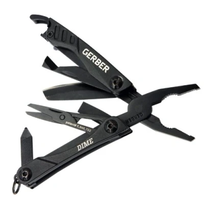 Image de Gerber Outil Multifonction avec 12 Fonctions Dime Pocket, 1027819 Noir