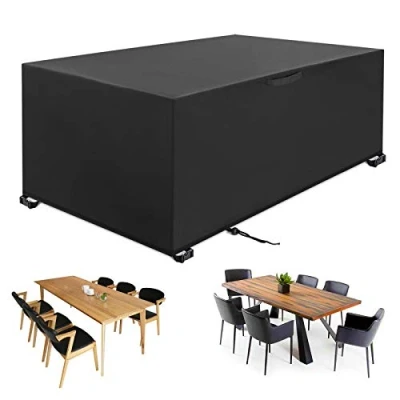Image de YISSVIC Housse Salon de Jardin Exterieur 242 x 162 100cm 420D Oxford Table Bache Imperméable Résistant à la Vent Pluie UV Déchirure