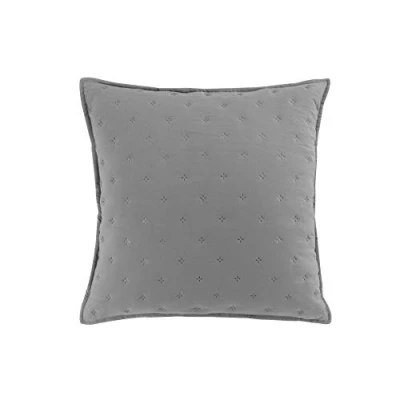 Image de douceur d&#039;intérieur, Housse de Coussin (40 x 40 cm) Mellow Chic Gris/Blanc, Microfibre Bicolore