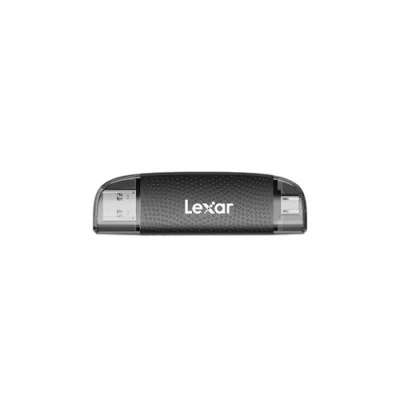 Image de Compact et polyvalent, ce lecteur de cartes Lexar USB A/C 3.2 en noir offre une connectivité rapide fiable pour vos mémoir