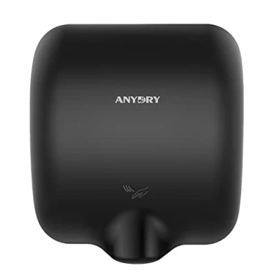 Image de anydry 2800 Classique Sèche Mains électriques automatiques commerciaux,Sèche muraux pour Toilettes, boîtier en Acier Inoxydable.1400 1650W.(Noir)