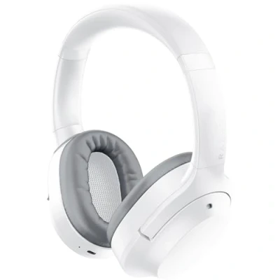 Image de Razer Opus X Casque sans Fil de Basse Latence avec Réduction Active du Bruit ANC (Haut parleurs 40mm, Microphone intégré, Jusqu&#039;à 40 Heures Batterie) Blanc Mercury