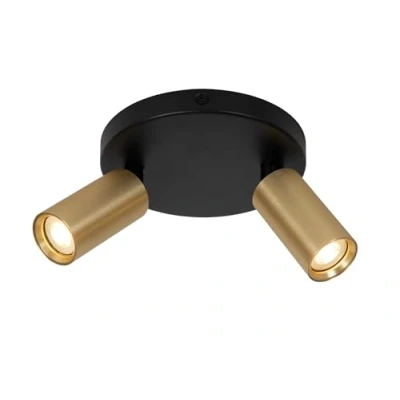 Image de Lucide Ritmo spot en saillie 2L Ø 15 x 11,1 cm noir avec or