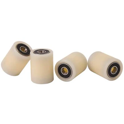 Image de Lot de 4 rouleaux en nylon 30 mm diamètre, 40 large, roulement 8 mm, usinés avec précision dans l&#039;UE (30 8)