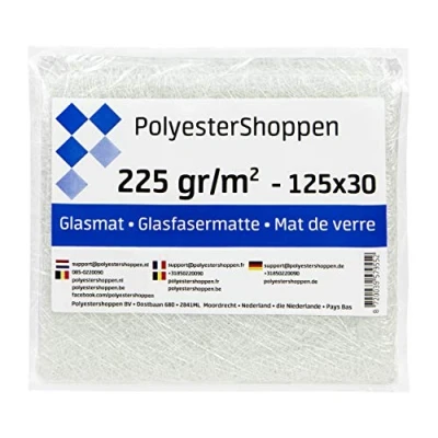 Image de Tapis en Fibre de Verre, Tissu Verre/CSM 125 x 30 cm 225 g/m² Surtout pour Les résines Polyester