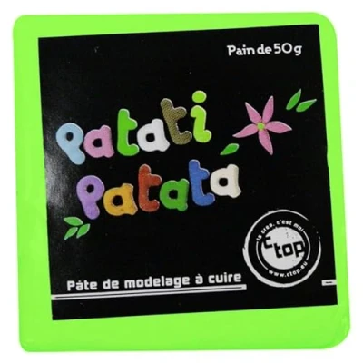 Image de MÉGACRÉA Pâte polymère à Modeler Patati Patata Vert Fluo 50