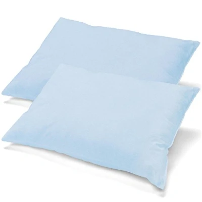 Image de Aqua textil Classic Line Housse de Coussin Lot 2 Fermeture Éclair Coton 40 x 80 cm Bleu