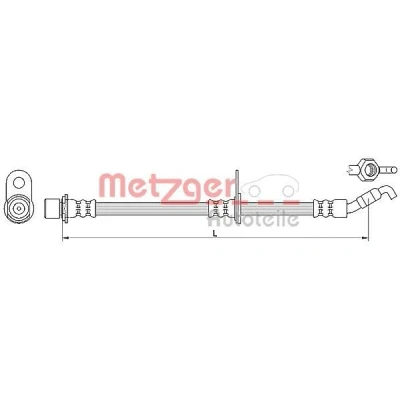Image de METZGER 4110621 Flexible De Frein 451 M10 x 1