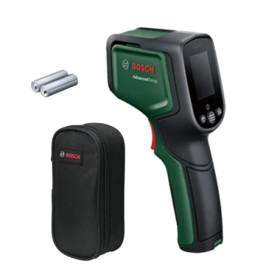 Image de Bosch Thermomètre infrarouge AdvancedTemp( 30C to+500C,avec détection de moisissure et pont thermique intégrée affichageLED pour une interprétation facile,boîtier en matériaux recyclés,carton)