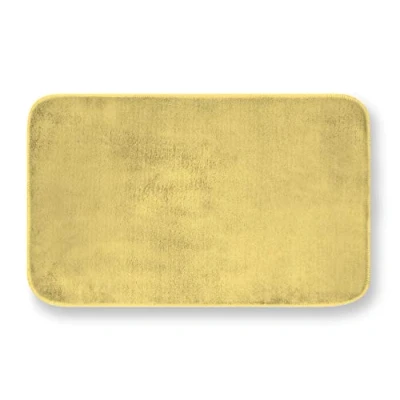Image de GEMITEX Merlino Tapis 50 x 80 cm Bleu Ultra Doux, Polyester, Jaune