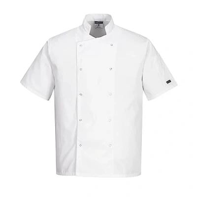 Image de Portwest C733 Veste de Chef Moderne Légère à Manches Courtes Cumbria Blanche, 4XL