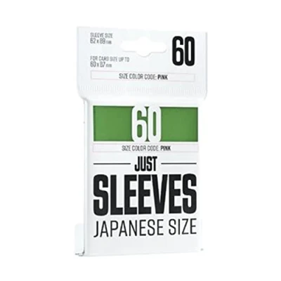 Image de Just sleeves 60 protège cartes Dos opaque coloris vert Aspect brillant Format japonais 62x89mm Color Code : Pink Jeu de société Accessoire
