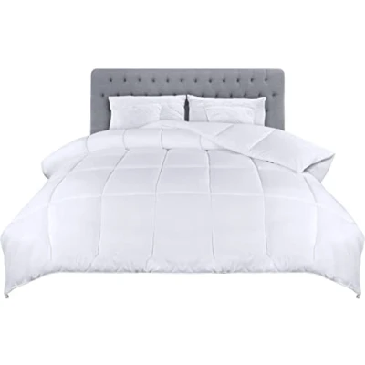 Image de Utopia Bedding Couette Légère 135 x 200 cm, 4 Saisons avec Onglets d&#039;angle, en Microfibre Rembourrage Fibre Creuse (Blanc)