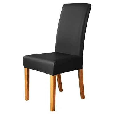 Image de iEventStar Étui en Similicuir imperméable à l&#039;eau de Couverture Chaise Housse d&#039;unité Centrale (Noir,4)