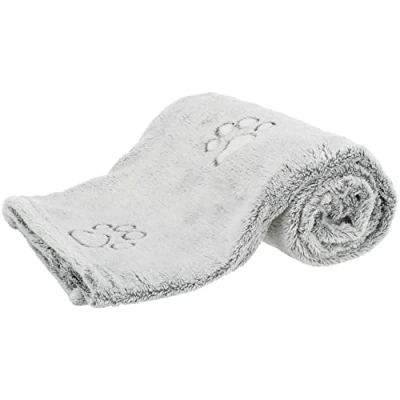 Image de Couverture Nando, en Polaire Douce, 100 x 70 cm, Gris Clair