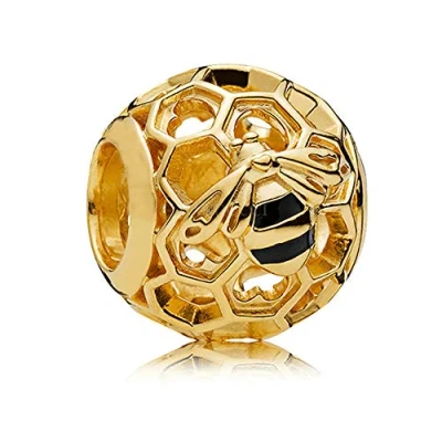 Image de PANDOCCI 2018 Nouveau Printemps Honeybee Shine Perle 925 Argent DIY Convient pour Original Pandora Bracelets Charme Bijoux De Mode