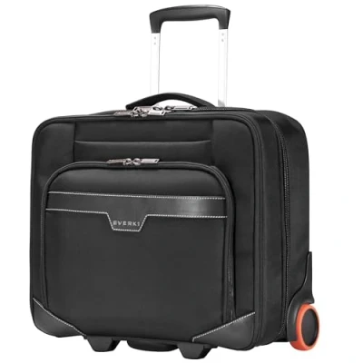 Image de Everki Journey Trolley d&#039;affaires pour ordinateurs portables de 11 à 16 pouces (28 40,6 cm), organisation des dossiers, poche vêtements, roulettes ultra silencieuses, noir