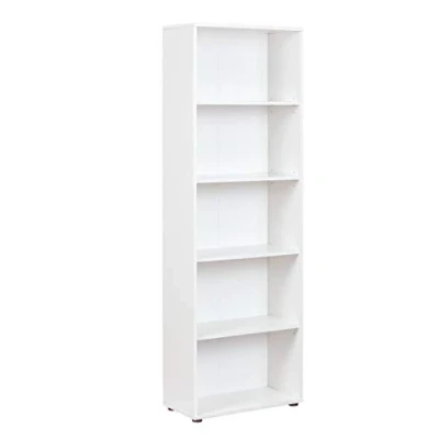 Image de Inter Link Bibliothèque Etagère 5 niches réglable en hauteur Pour Bureau Salon Entrée Arco 4 Dimensions in cm P: 30 x l: 60 H: 180 Couleur blanc