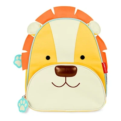 Image de Skip Hop Petit Sac à Dos Lion Cartable de Qualité dès 3 Ans Voyage &amp; École pour Enfants avec Compartiments, Bretelles Matelassées Réglables Filets Boissons
