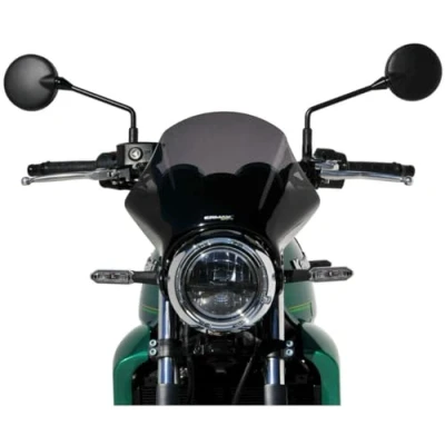 Image de Compatible avec/Remplacement pour Z650 RS 22/24 TETE DE FOURCHE SAUTE VENT BULLE NASTY NOIR CLAIR ERMAX 0603S81