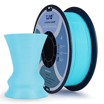 Image de ZIRO Filament de Imprimante 3D PLA Basic Color Series 1.75mm 1kg (2.2lbs), Précision Dimensionnelle +/ 0.03mm, Cyan