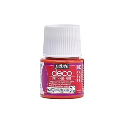 Image de Pébéo 204043 Déco Acrylique Mat 1 Flacon Vermillon 45 ml