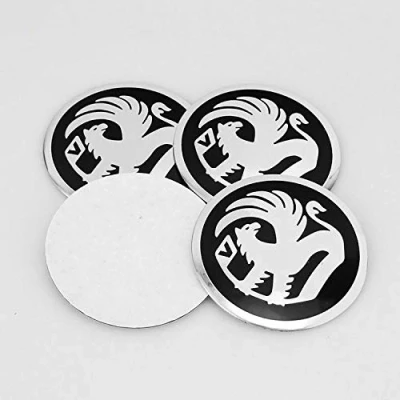 Image de Gabriel Lot de 4 autocollants 3D pour centre roue Noir 56,5 mm