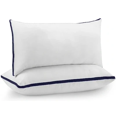 Image de Utopia Bedding Oreillers 40 x 70 cm (2 Pièces), Rembourrage en Fibres Creuses Vierges 3D, Oreiller Doux et Facile à Entretenir (Bleu Marine)