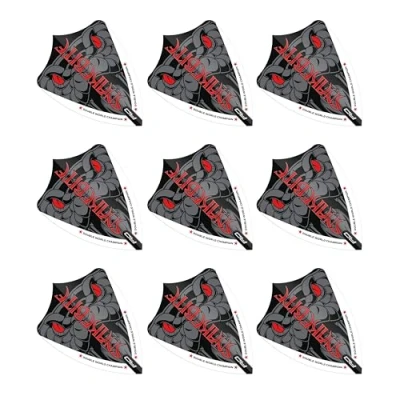 Image de RED DRAGON Peter Wright Snakebite Hardcore Ionic Grey Snake Freestyle Vols de fléchettes 3 Ensembles par Paquet (9 Dart Flights in Total)