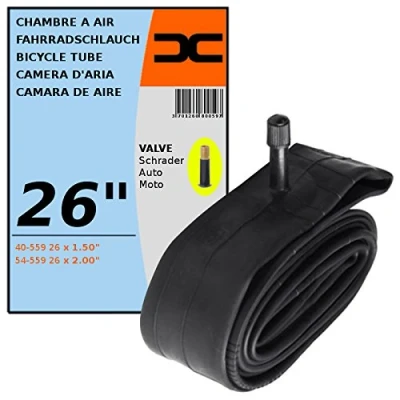 Image de CHAMBRE A AIR VELO 26 x 1,50 2,00&quot; (40/54 559) VALVE SCHRADER 35MM VTT ROUTE