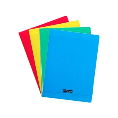 Image de Calligraphe 18055C Un Cahier Agrafé (une Marque de Clairefontaine) A4 21x29,7 cm 140 Pages Grands Carreaux Papier Blanc 90 g Couverture Polypro Transparent Couleur Aléatoire