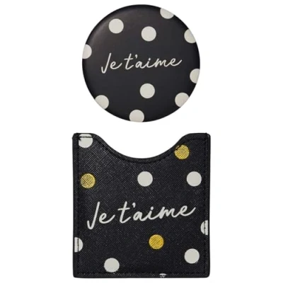 Image de DRAEGER Paris Miroir de Poche Je t&#039;aime 7 cm Format Rond Blanc Accessoire Beauté, Pratique, Portable, Maquillage, Idée Cadeau pour Femme