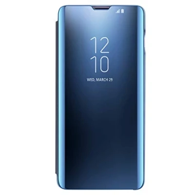 Image de Coque pour Samsung Galaxy s10 Plus Housse Support à Rabat Clear View Cover Flip Case (Bleu)
