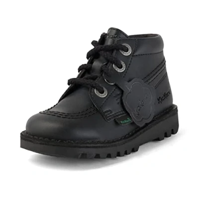 Image de Kickers Mixte bébé Hi Vegan Synt Iu Noir Bottine, 24 EU