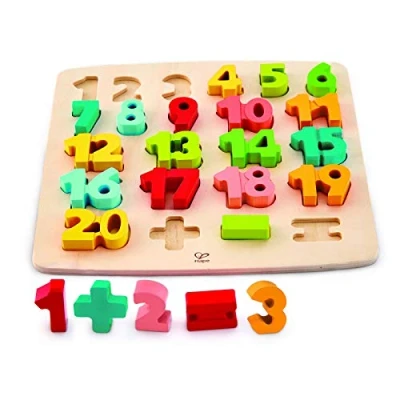 Image de Hape Puzzle MIT Zahlen UND Rechensymbolen Blocs de construction multicoloured pour enfants, Taille: One Size, Multi coloured