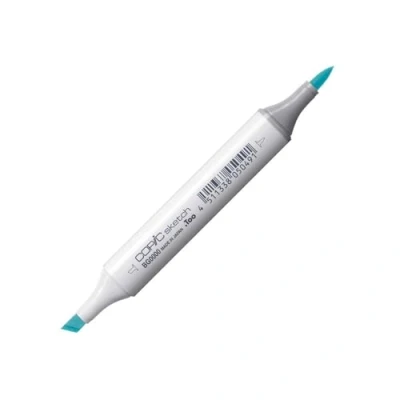 Image de COPIC Sketch BG0000, Snow Green, Twin Marker avec une pointe de largeur moyenne et « brush ».